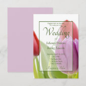 Invitation de mariage aux tulipes (Devant / Derrière)