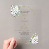 Invitation de mariage avec bouquet blanc (In situ (ordinateur de poche))