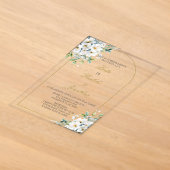 Invitation de mariage avec bouquet blanc (Poser)