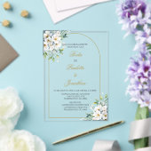 Invitation de mariage avec bouquet blanc (Insitu (Mariage))