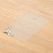 Invitation de mariage avec bouquet et bague (Poser)
