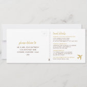 Invitation de mariage avec carte d'embarquement de (Dos)