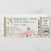 Invitation de mariage avec carte d'embarquement La (Devant)