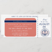 Invitation de mariage avec carte d'embarquement po (Devant / Derrière)