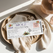 Invitation de mariage avec carte d'embarquement po