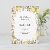 Invitation de mariage avec citron (Debout devant)