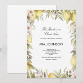 Invitation de mariage avec citron (Devant / Derrière)