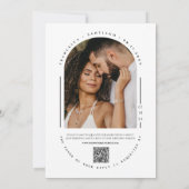 Invitation de mariage avec code QR et arche verte  (Dos)