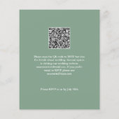 Invitation de mariage avec code QR et feuilles de (Dos)