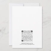 Invitation de mariage avec code QR et fleurs de fu (Dos)