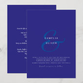 Invitation de mariage avec code QR RSVP Ampersand  (Devant / Derrière)