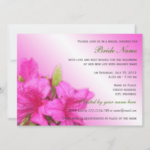 Invitation de mariage avec de belles fleurs roses