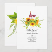 Invitation de mariage avec dégustation de vin aux  (Devant / Derrière)