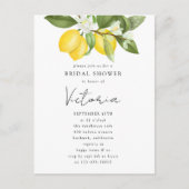 Invitation de mariage avec des citrons aquarelle (Devant)