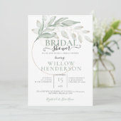 Invitation de mariage avec des feuilles de mousse  (Debout devant)