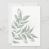 Invitation de mariage avec des feuilles de mousse  (Dos)