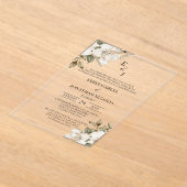 invitation de mariage avec des fleurs blanches (Poser)