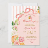 Invitation de mariage avec des fruits d'été et des (Devant)