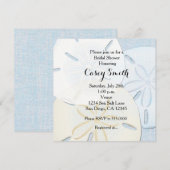 Invitation de mariage avec dollar de sable et toil (Devant / Derrière)