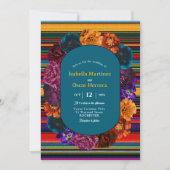 Invitation de mariage avec fleurs mexicaines moder (Devant)