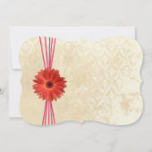 Invitation de mariage avec Gerber Daisy Fuchsia Da (Dos)