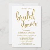 Invitation de mariage avec glace au glitter doré (Dos)
