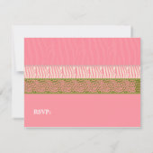 Invitation de mariage avec impression d'animal ros (Dos)