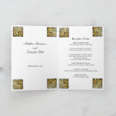 Invitation de mariage avec menu de réception Blanc (Intérieur)
