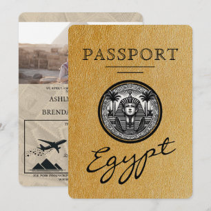 Invitation de mariage avec passeport égyptien or