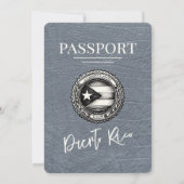 Invitation de mariage avec passeport Porto Rico ar (Dos)