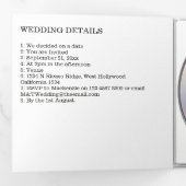 Invitation de mariage avec pochette de CD (Intérieur en premier)