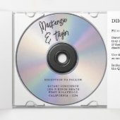 Invitation de mariage avec pochette de CD (Intérieur au milieu)