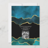 Invitation de mariage avec QR code en pierre d'aga (Dos)
