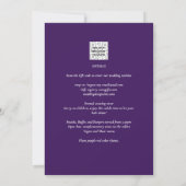 Invitation de mariage avec QR Code RSVP Ampersand (Dos)