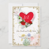 Invitation de mariage avec Rsvp sur le dos (Devant)