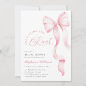 Invitation de mariage avec ruban rose (Devant)