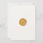 Invitation de mariage avec sceau de cire doré mini (Dos)