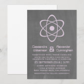 Invitation de mariage avec tableau de bord atomiqu (Devant / Derrière)