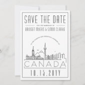 Invitation de mariage avec vue stylisée de la skyl (Devant)