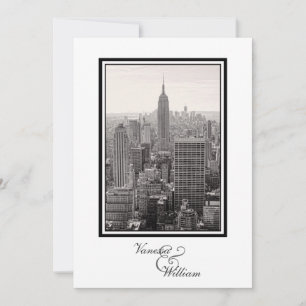 Invitation de mariage avec vue sur la skyline de l