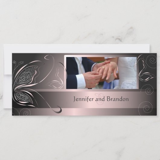 Invitation de mariage Azure (Devant)