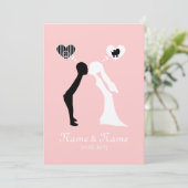 Invitation de mariage : baiser dans l'avenir commu (Debout devant)