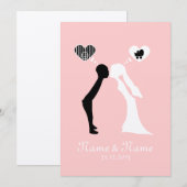 Invitation de mariage : baiser dans l'avenir commu (Devant / Derrière)