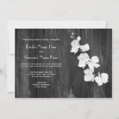 Invitation de mariage - Barnwood & Orchids (Dos)