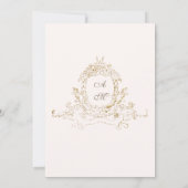Invitation de mariage Baroque Vintage Or (Dos)