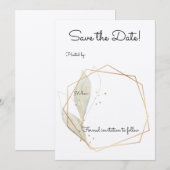 Invitation de mariage Basique Save The Date (Devant / Derrière)