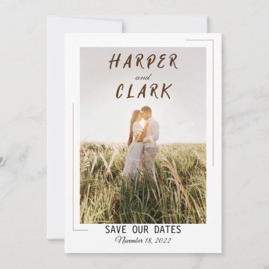 Invitation de mariage belle et glossy personnalisa (Devant)