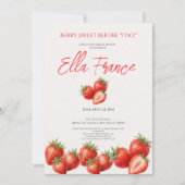 Invitation de mariage Berry Sweet Strawberry (Devant)