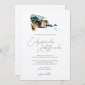 Invitation de mariage - Big Sur en aquarelle (Devant / Derrière)