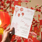 Invitation de mariage bilingue chinoise avec lante